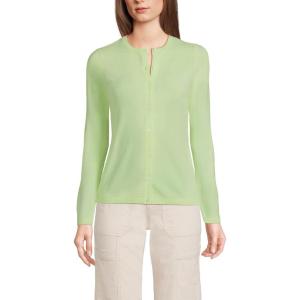 Lands’ End Women’s Cashmere Cardigan Sweater(Fluorescent Green)