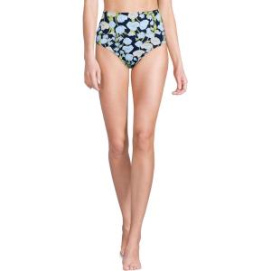 Lands’ End Women’s Chlorine Resistant Pinchless High Waisted Bikini Bottoms(Deep Sea Navy Poetic Floral)