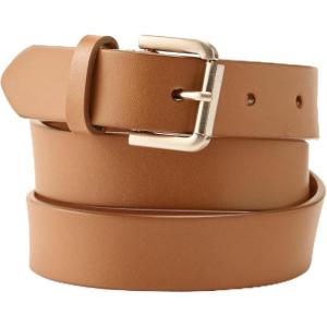 Lands’ End Women’s Classic Leather Belt(Cognac)