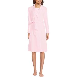 Lands’ End Women’s Cooling Robe with Piping(Pink Fog)