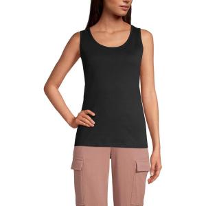 Lands’ End Women’s Cotton Tank Top(Black)