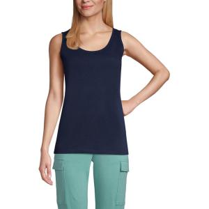 Lands’ End Women’s Cotton Tank Top(Radiant Navy)