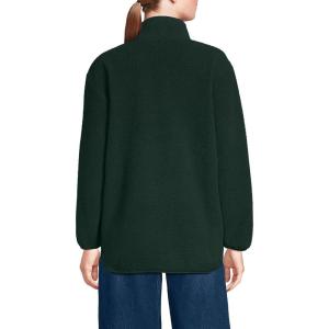 Lands’ End Women’s Cozy Sherpa Full Zip Fleece Jacket(Woodland Forest)