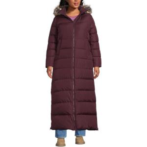 Lands’ End Women’s Down Maxi Winter Coat(Lush Burgundy)