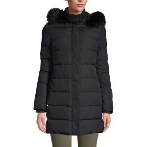 Lands’ End Womens Down Winter Coat Black Regular Small
