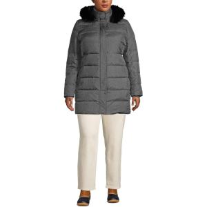 Lands’ End Women’s Down Winter Coat(Dark Stone Heather)