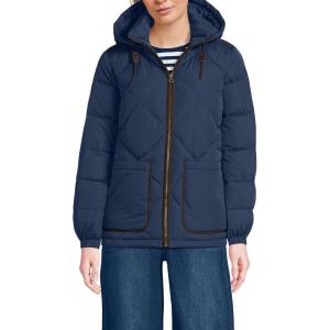 Lands’ End Women’s FeatherFree Insulated Diamond Quilted Jacket(Deep Sea Navy)