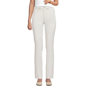 Lands’ End Women’s High Rise Slimming 5 Pocket Chino Slim Leg Pants(Light Stone)
