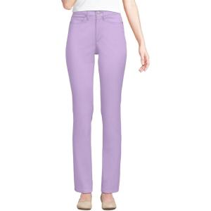 Lands’ End Women’s High Rise Slimming 5 Pocket Chino Slim Leg Pants(Lilac Petal)