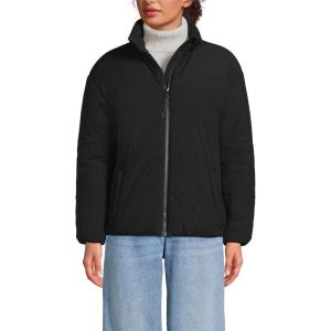 Lands’ End Women’s Insulated Wide Channel Commuter Jacket(Black)
