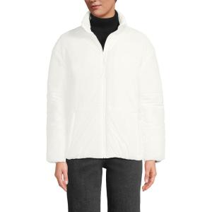 Lands’ End Women’s Insulated Wide Channel Commuter Jacket(Eggshell White)
