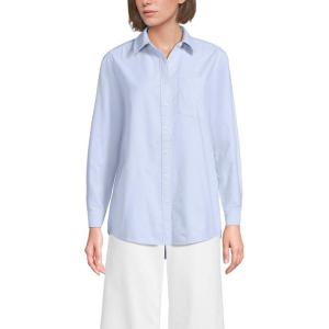 Lands’ End Women’s Oxford Shirt(Light Clear Blue Sky)
