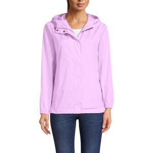Lands’ End Women’s Packable Water Resistant UPF 50 Windbreaker Jacket(Wild Lilac)