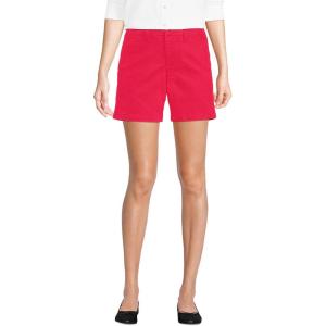 Lands’ End Women’s Plus Size Elastic Back Classic 7″ Chino Shorts(Berry Rouge)