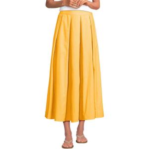Lands’ End Women’s Poplin Godet Maxi Skirt(Sunkissed Yellow)