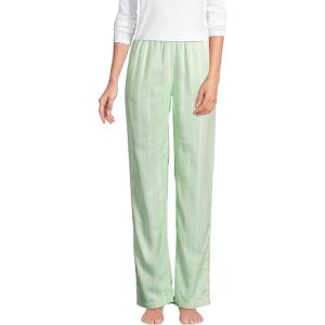 Lands’ End Women’s Print Flannel Pajama Pants(Icy Mint Green Stripe)
