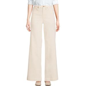 Lands’ End Women’s Recover High Rise Wide Leg Jeans(Natural)