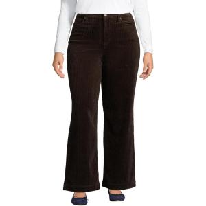 Lands’ End Women’s Recover High Rise Wide Leg Jeans(Rich Coffee)