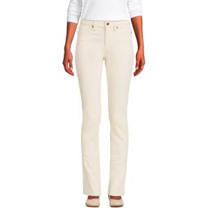 Lands’ End Women’s Recover Mid Rise Straight Leg Blue Jeans(Natural)