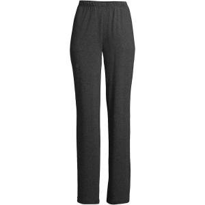 Lands’ End Women’s Relaxed Fit Sport Knit High Rise Pants – Soft Cotton Pull-On with Elastic Waist(Dark Mahogany)
