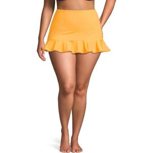 Lands’ End Women’s Ruffle Hem Mini Swim Skirt(Sweet Mango)
