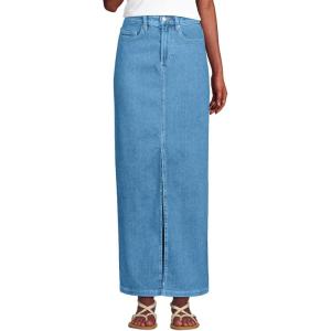 Lands’ End Women’s Soft Denim Maxi Skirt(Hutton Blue Wash)