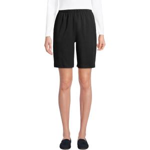 Lands’ End Women’s Sport Knit High Rise Shorts(Black)