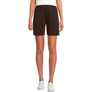 Lands’ End Women’s Sport Knit High Rise Shorts(Rich Coffee)