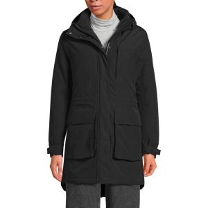 Lands’ End Women’s Squall Waterproof Insulated 3 in 1 Winter Parka(Black)
