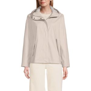 Lands’ End Women’s Squall Waterproof Rain Slicker Jacket(Dusk Gray)