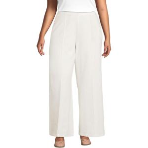 Lands’ End Women’s Starfish High Rise Palazzo Pants(Ivory)