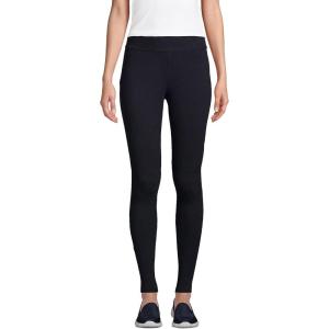 Lands’ End Women’s Starfish Mid Rise Knit Leggings(Black)