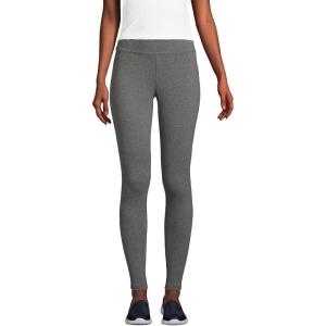 Lands’ End Women’s Starfish Mid Rise Knit Leggings(Charcoal Heather)