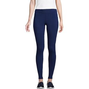 Lands’ End Women’s Starfish Mid Rise Knit Leggings(Deep Sea Navy)