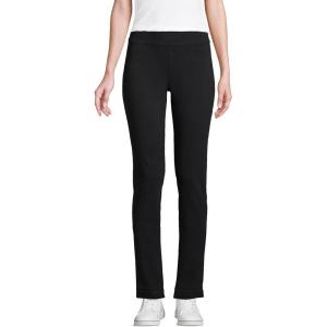 Lands’ End Women’s Starfish Mid Rise Slim Leg Pants(Black)