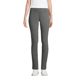 Lands’ End Women’s Starfish Mid Rise Slim Leg Pants(Charcoal Heather)