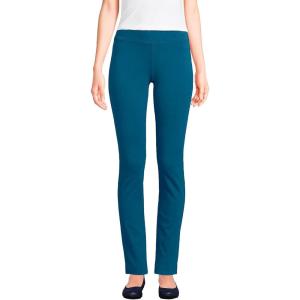 Lands’ End Women’s Starfish Mid Rise Slim Leg Pants(Evening Blue)