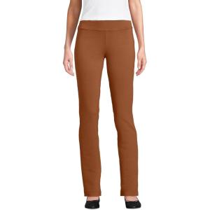 Lands’ End Women’s Starfish Mid Rise Slim Leg Pants(Rich Ginger Brown)