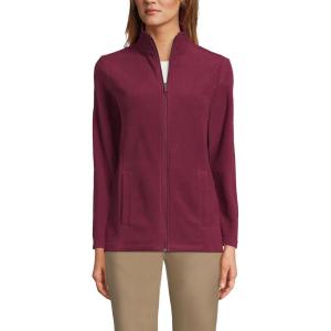 Lands’ End Women’s Thermacheck 100 Fleece Jacket(Burgundy)