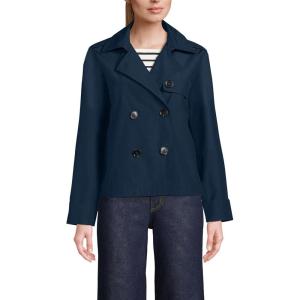 Lands’ End Women’s Trench Jacket(Navy)