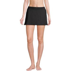 Lands’ End Women’s Tummy Control Skirt Swim Bottoms(Black)