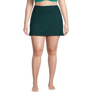 Lands’ End Women’s Tummy Control Skirt Swim Bottoms(Deep Balsam)