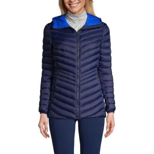 Lands’ End Women’s Ultralight Packable Down Jacket(Deep Sea Navy)
