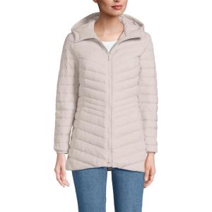 Lands’ End Women’s Ultralight Packable Down Jacket(Dusk Gray)