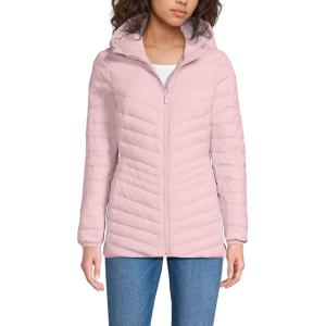 Lands’ End Women’s Ultralight Packable Down Jacket(Light Mauve)
