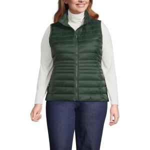 Lands’ End Women’s Wanderweight Packable Ultralight Down Vest(Woodland Forest)