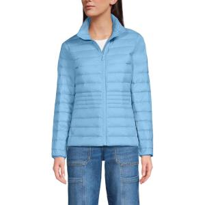Lands’ End Women’s Wanderweight Ultralight Packable Down Jacket(Bermuda Blue)