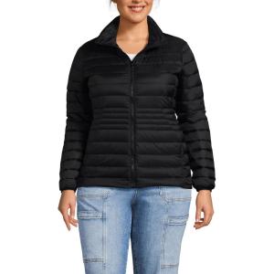 Lands’ End Women’s Wanderweight Ultralight Packable Down Jacket(Black)