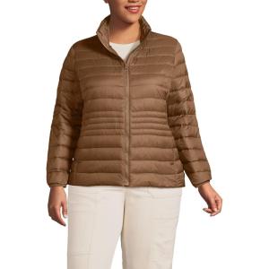 Lands’ End Women’s Wanderweight Ultralight Packable Down Jacket(Light Carob)