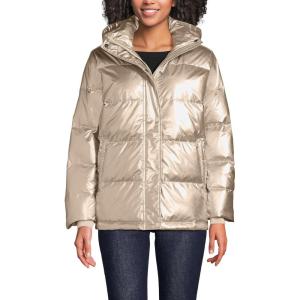 Lands’ End Women’s Wide Channel 600 Down Puffer Jacket(Gold Shine)